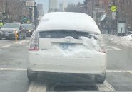 Prius covered in ice