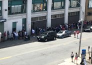 Line for Foo Fighters merch outside Fenway Park