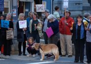 Anti-Kavinaugh vigil in Jamaica Plain