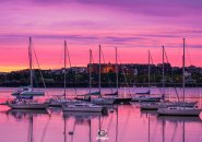 Sunrise over Boston Harbor