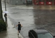 East 4th Street in South Boston in the rain