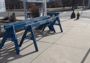 Sawhorses in the Fenway