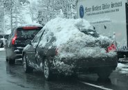 Masshole driver can't be bothered with removing snow