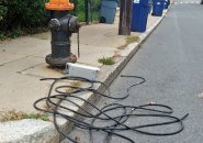 Tangled cable in Roslindale