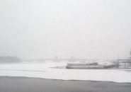 Charles River in the snow