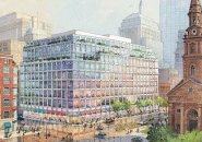 Architect's rendering of 350 Boylston Street proposal