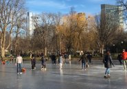 Public Garden lagoon now a skating rink