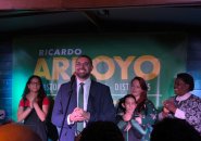 Arroyo celebrates win