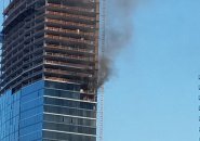 Building on fire near TD Garden