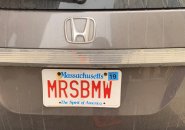 License plate reading MRSBMW on a Honda Odyssey