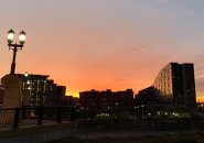 Red sky over South Boston