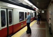 Dead Red Line train stuck at station