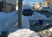 Person shoveled out car onto sidewalk in Dorchester