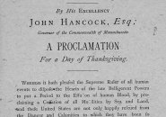 Gov. Hancock declares Thanksgiving