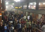 Smoke-filled Tufts Medical Station on the Orange Line