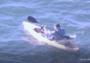 Trooper Michael Bucca in kayak