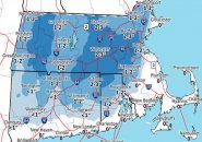 Snow map for Massachusetts