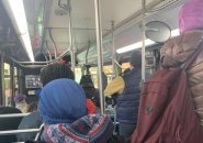 Crowded 222 bus this morning