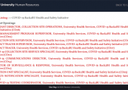 Listing of Covid-19-related jobs at Boston University