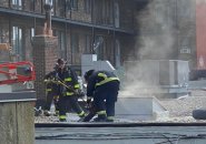 Firefighters on Commonwealth Avenue roof