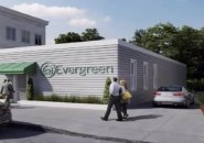 Rendering of proposed Evergreen shop