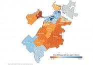 Map showing neighborhoods with dramatic drops in kids: From Allston to Dorchester