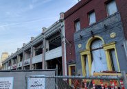 Old Machine and Baseball Tavern being torn down