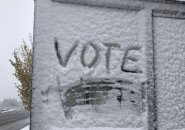 Message in the snow: Vote