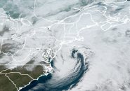 Satellite image of the nor'easter