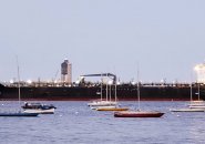 Big tanker coming into Boston Harbor