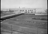 Old tracks in front of Commonwealth Pier