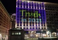 Truth in 2021 on the side of the Little Building at Boylston and Tremont