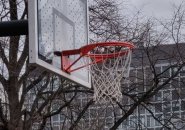 Unzipped basketball hoop