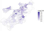 Airbnb usage in Boston areas in 2018