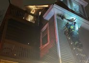 Firefighter battles fire on York Street