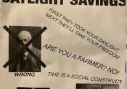 Flier calling for end of daylight savings time
