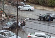 Two-car crash on the Green Line