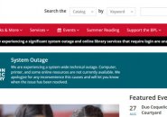Boston Public Library site reports outage