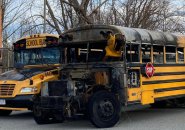 Burned bus