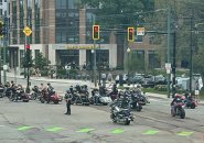 Motorcyclists in Cleveland Circle