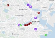 Maps showing where raw sewage flowed into the Charles, Mystic and harbor.