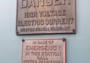 High-voltage signs at BU are so old they still list telephone exchanges