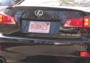 License plate reading BUBKES