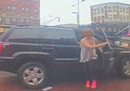 Amy Lord getting out of her own SUV