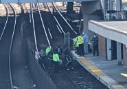 Crews getting person off tracks at JFK/UMass