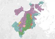 Map of Boston preliminary election results by precinct