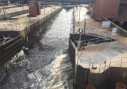 Locks open at Charles River Dam