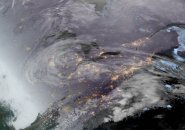 Satellite image of the nor'easter to come