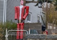 Red Tin Can Man in Roslindale