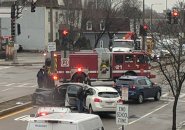 Car crash at Columbia Road and Dorchester Avenue